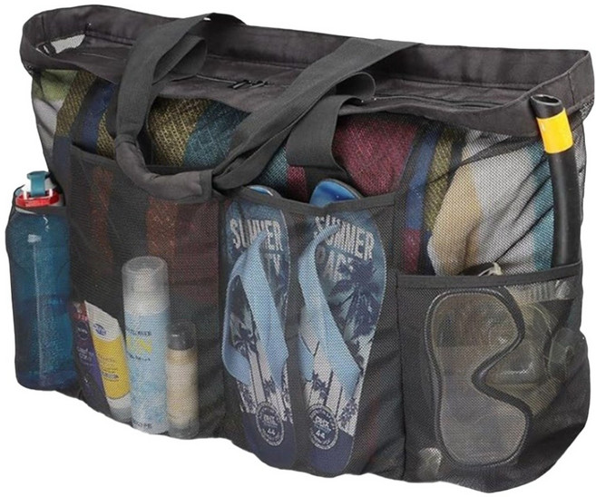 베로 메쉬 대형 비치백 가방