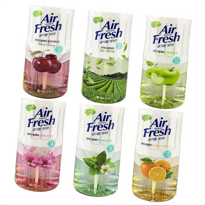 그린티향 선택형방향제 에어후레쉬 크리스탈 워터방향제 옵션선택형 가습기, 05-아시안허브향