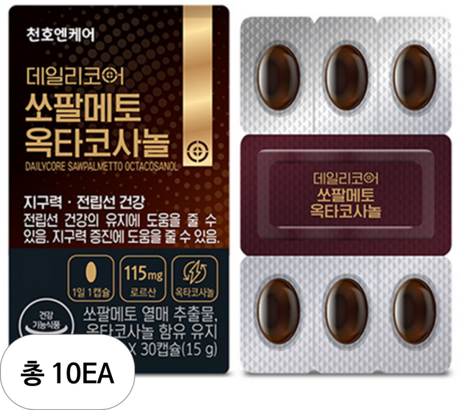 데일리코어 쏘팔메토 옥타코사놀 15g, 10개, 30정
