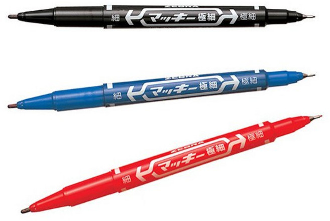 제브라 맥키 엑스트라파인 유성마카 트윈 네임펜, 10본, 블루