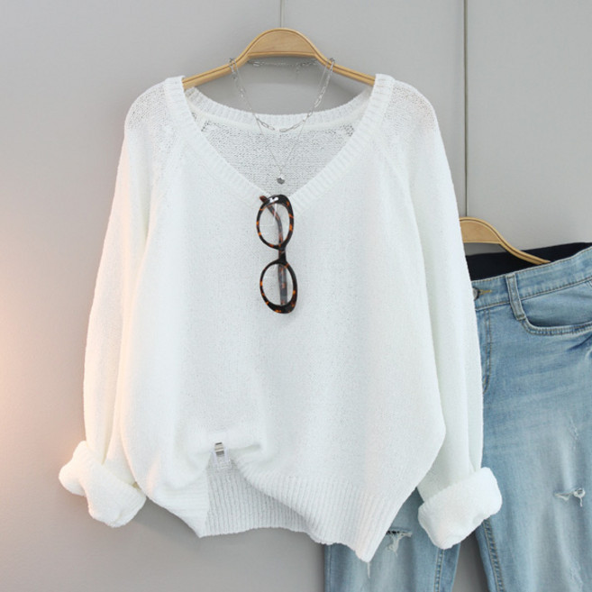 달콩 여성 모모브이넥루즈핏니트