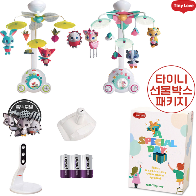 [한글판]정품 메도우데이즈 프린테일즈 타이니러브모빌 흑백모빌 어댑터+선물박스패키지 풀세트, 선택2 한글판 프린테일즈 흑백모빌 어댑터 풀세트, 1개