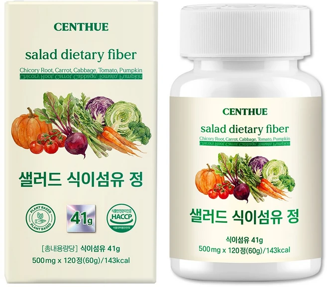 센트휴 샐러드 식이섬유 정, 1개, 120정 - 쿠팡