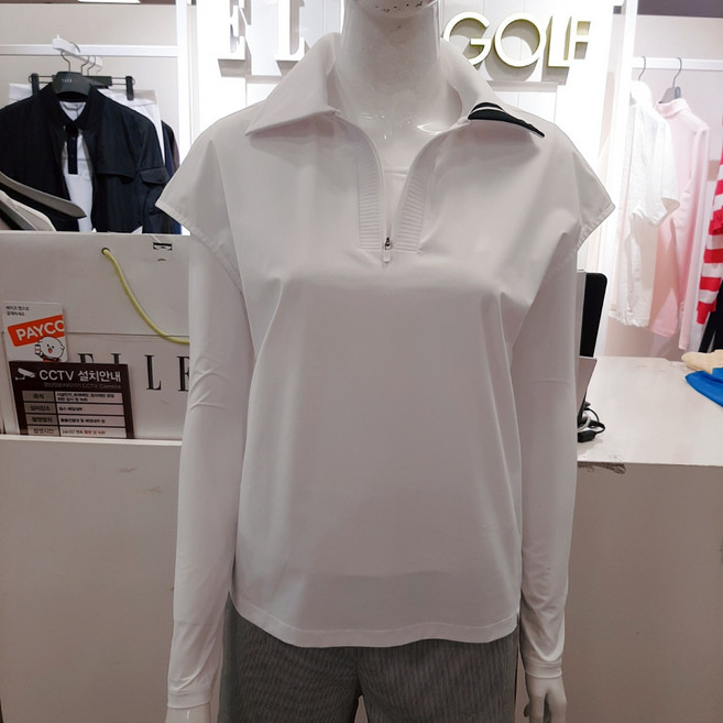 엘르골프 여성 세미 오버핏 소매냉감 폴로 티셔츠 6k 45253 pt