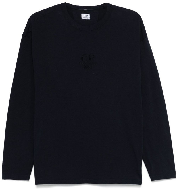 C.P.컴퍼니 로고 자수 티셔츠
