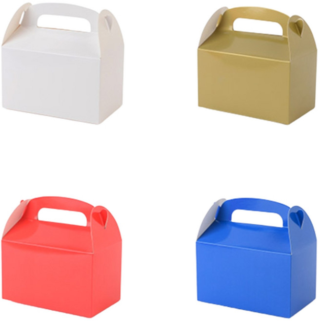 머핀선물용박스 단색칼러 포장케이스 손잡이 무지, 색상, 골드