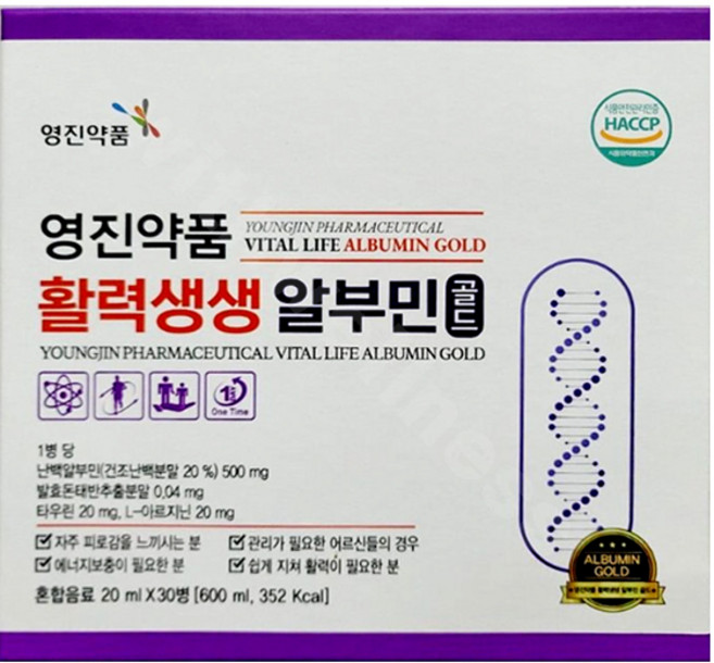 영진약품 활력생생 알부민 골드 30병