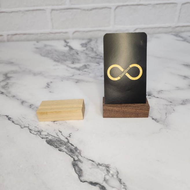 우드 나무 홀더 꽂이 메모 명함 클립 거치대 원목 장식 사진 엽서 걸이 네임 이름 쇼클립 쇼 카드 종이 집게 POP 명함대 KK0085, 02. 진갈색