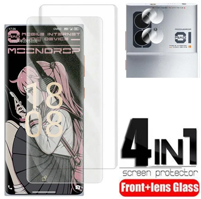 호환 MOONDROP MIAD 01 6.7 MD-PH-001 유압 HD 소프트 하이드로겔 필름 전체 보호 화면 커버, 01 MIAD 01, 02 2front Film 2lens