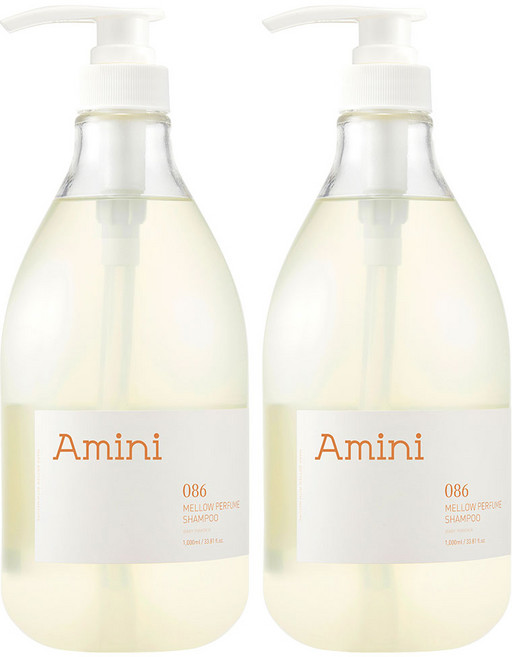아미니 약산성 단백질 두피케어 샴푸 베이비파우더향 (자연유래 계면활성제 100%) 1L 2개