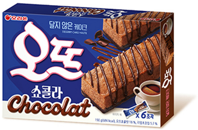 오리온 오뜨 150g 쇼콜라(6p) 4개입/케이크과자