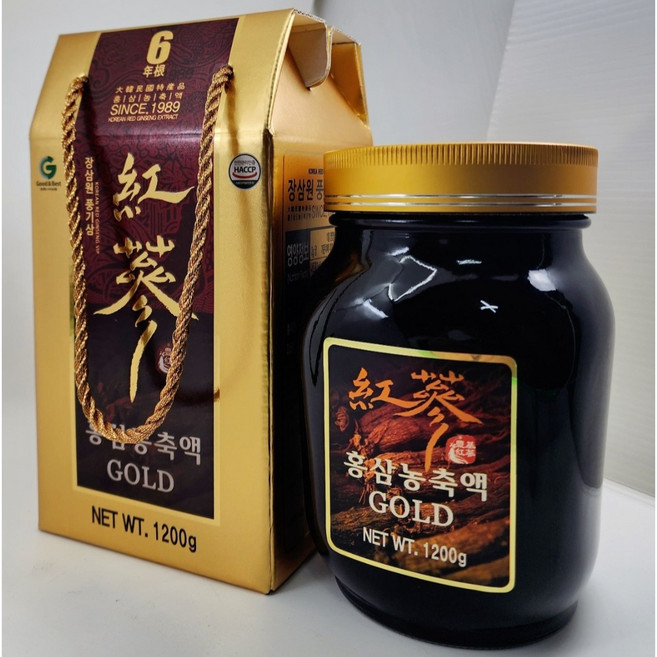 풍기인삼 홍삼농축액 100% 국산 6년근 프리미엄 홍삼진액 홍삼정 부모님 선물 세트, 1박스, 1.2kg