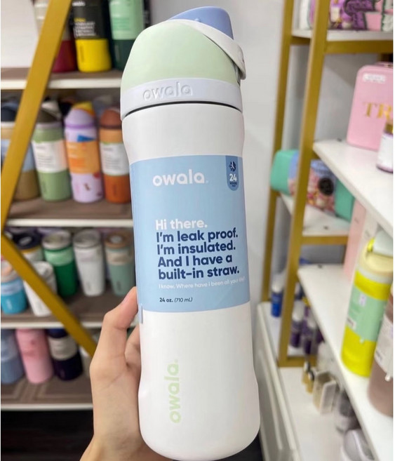 오왈라 텀블러 물병 Owala Freesip 24/30oz, 화이트(32) 945ml × 1개