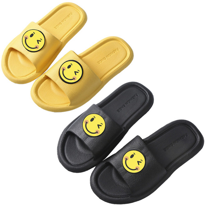 [MADE 1+1] 윙크 비비드 스마일 슬리퍼 거실화 실내화 욕실화 층간소음방지 사무실 무소음