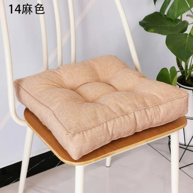좌식의자 가정용 의자 시트 쿠션 뒷좌석 던지기 베개 바닥 린넨 장식 소파 사무실 통기성 편안함, [03] 50x50x9cm, [14] 14, 1개