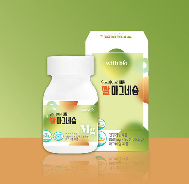 위드바이오 바른쌀마그네슘, 바른마그네슘 850mg 90정, 1개, 90정