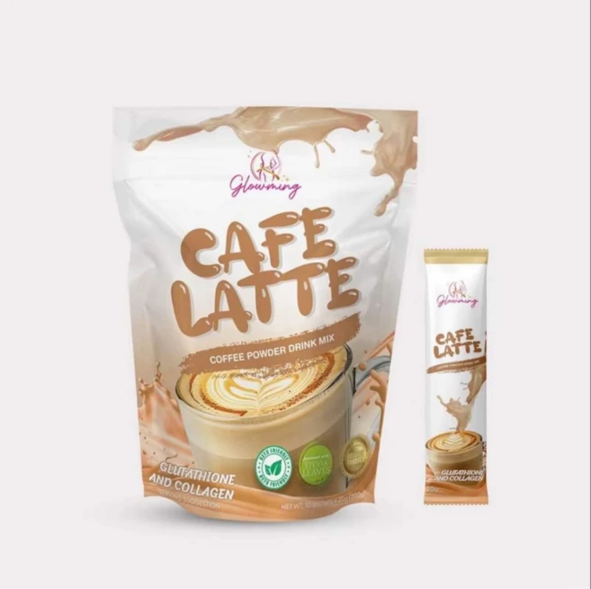 CAFE LATTE Coffee Powder Drink Glowming CC 글램 카페 라떼 커피 파우더 음료 글로우밍 디톡스, 2팩, 20g - 쿠팡