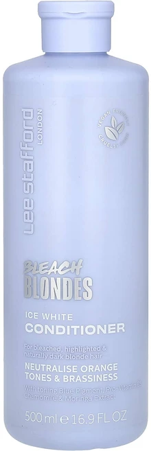 Lee Stafford Bleach Blondes 아이스 화이트 컨디셔너 표백 하이라이트 및 자연스러운 다크 블론드 모발용 500ml(16.9fl oz), LeeStaffordBleachBlondes아이스화이트, 1개, 500ml - 쿠팡