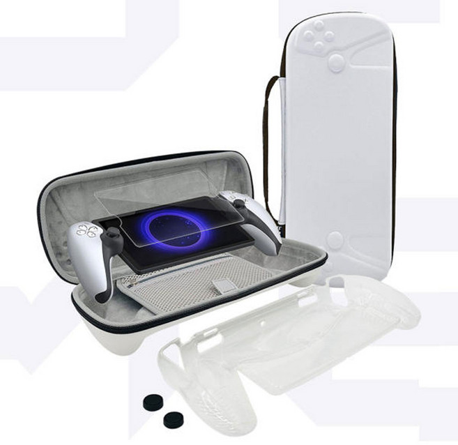 PS/PORTAL 겜맥 포탈 올인원 스타터 키트 파우치 케이스 강화유리 보호필름 스틱커버 플스 포털 portal, 1개