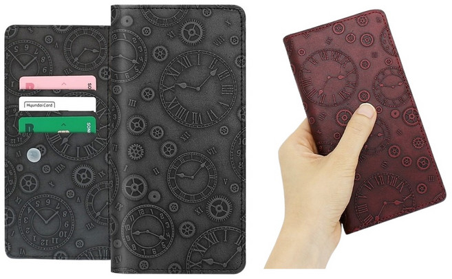 갤럭시S25 케이스 S931 국내 생산 제조 천연 소가죽 엠치피 태엽 3D 입체 패턴 (플립 뽁뽁이 덮개) 카드 지폐 수납 지갑