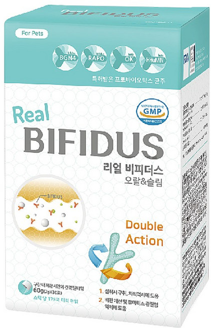 에스틴리얼비피더스 오랄&슬림 강아지 고양이 유산균 구강 비만 장 건강 영양제 보조제 30포, 30, 구강, 비만, 장 건강, 1개