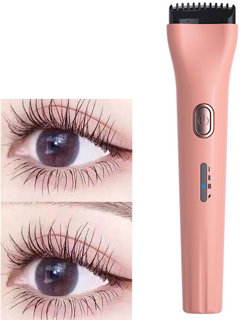 속눈썹 고데기 급속 가열 항온 온도조절 롱래스팅 온열 뷰러 고데기 C타입 충전, 핑크색