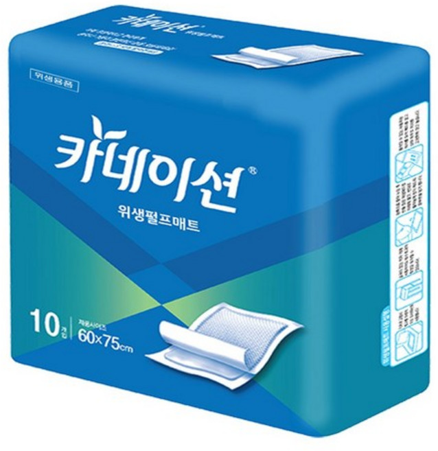 카네이션 위생깔개매트(펄프) 20팩 1박스, 60 x 75cm, 200매입