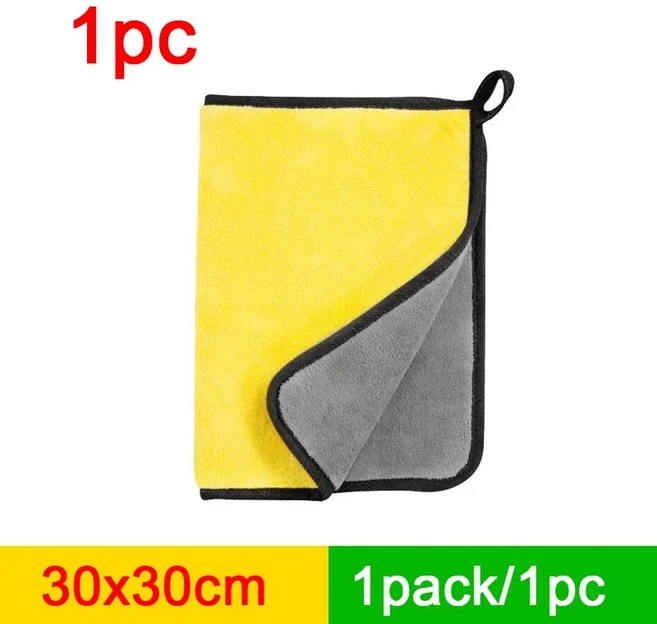 SEAMETAL 자동차 극세사 타올 워시 타월 높은 수분 흡수 부드러운 천 디테일링 케어 빠른 건조 청소 도구, 01 30X30CM, 1개