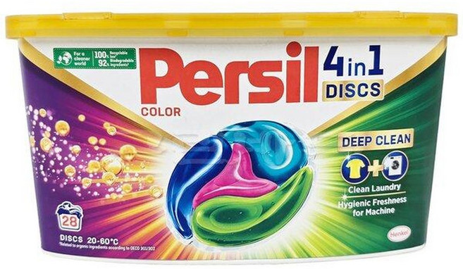 퍼실 디스크 딥클린 캡슐 세탁세제 컬러 28p 배송 gx, 28개입, 1박스