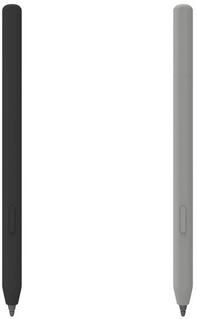 DAYJOY 삼성 갤럭시 탭 S7/S7+/S7 FE/S8/S8+/S8 Ultra/S9/S9+/S9 Ultra/S10/S10+/S10 Ultra S 펜과 호환되는 실리콘 슬리브, 블랙+그레이