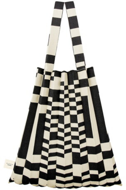 [플리츠마마] 토트백 그리드블랙