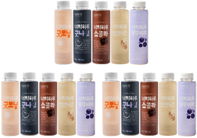 너의하루 선식 (굿모닝 굿나잇 쇼콜라 블루베리 오트앤너츠), 15개, 50g