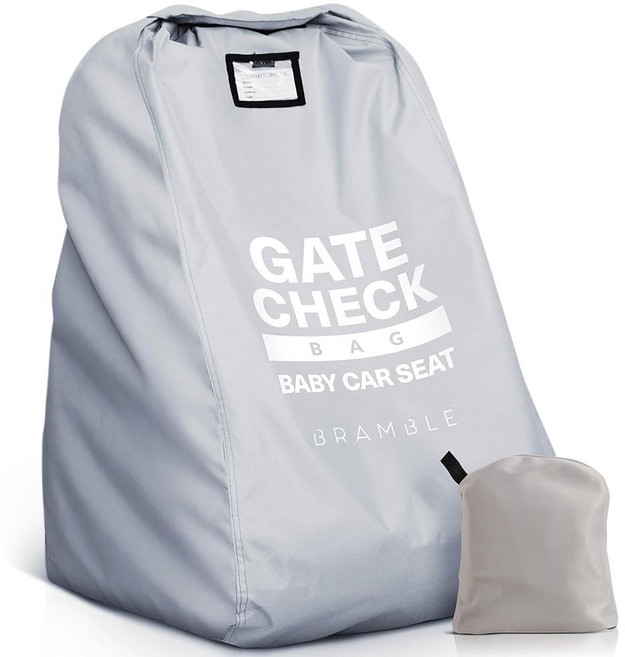 Bramble Infant Car Seat Travel Bag for Airplane - Waterproof Cover 34" Booster Carseat Carrier Airpo, Grey, 그레이, 1개