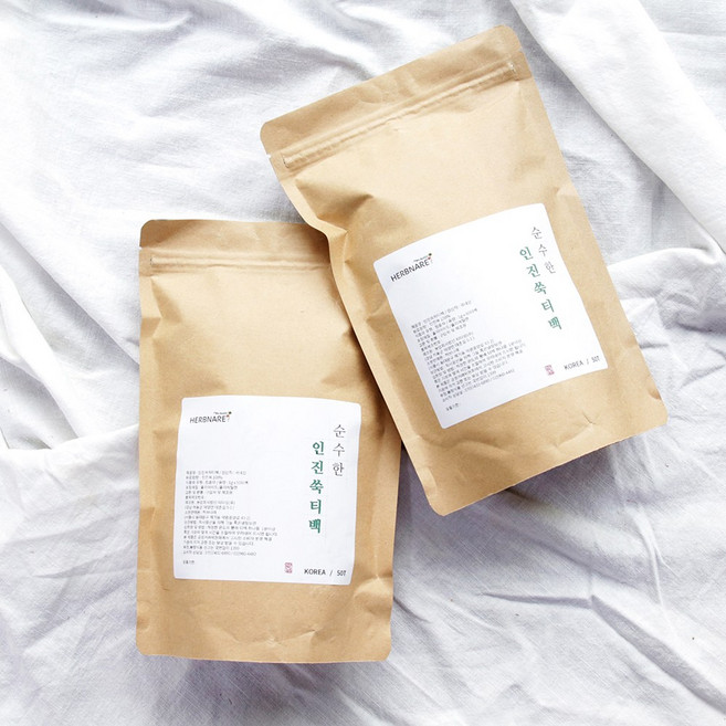 허브나래 국내산 인진쑥차 사철쑥 50 티백, 1g, 50개입, 1개