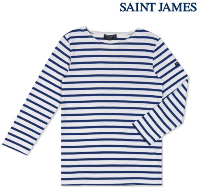 [세인트제임스] 긴팔티셔츠 밍콰이어 모드 E 스트라이프 여성 롱슬리브 2066-90