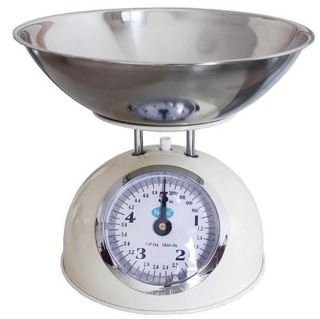 아날로그 저울 빈티지 가정용 카페 엔틱 화이트 5kg