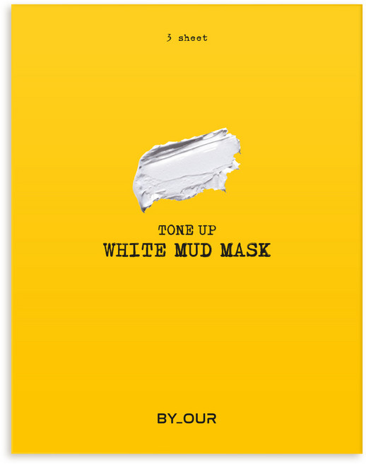 바이아우어 톤업 화이트 머드 마스크, 3개입, 1개