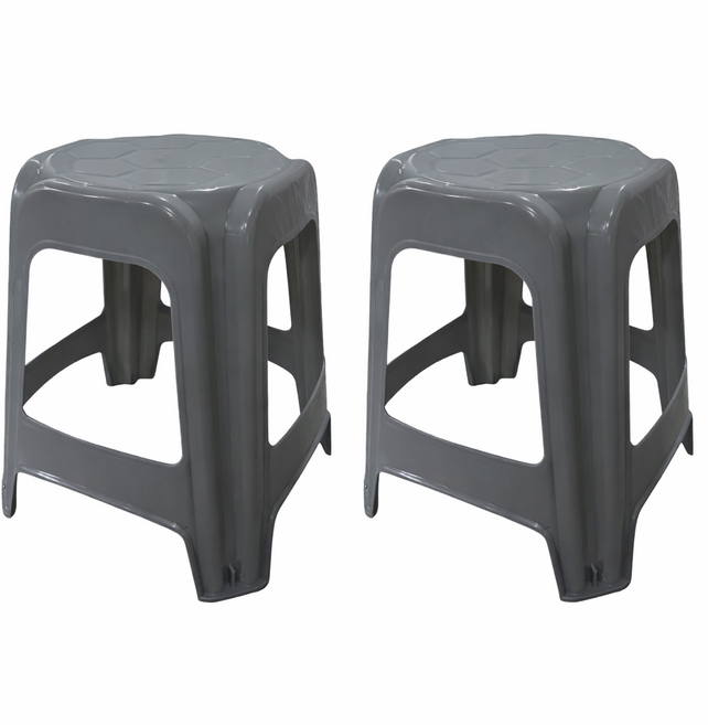 나코 프라스틱의자 플라스틱 간이 파라솔 야외 행사 업소용, 2개, 그레이