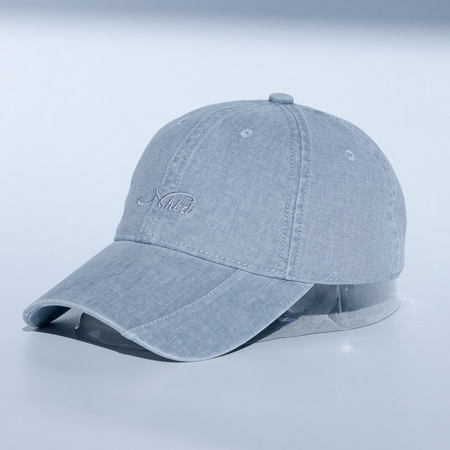 VITALO 워싱 코튼 빈티지 자수 볼캡 남녀공용 캐주얼 데일리 캡모자 스트릿 패션 워시드 면 모자