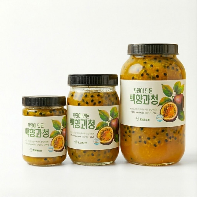 로컬바스켓 자연이 만든 직접 재배한 수제 백향과청, 1개, 1개입, 350g