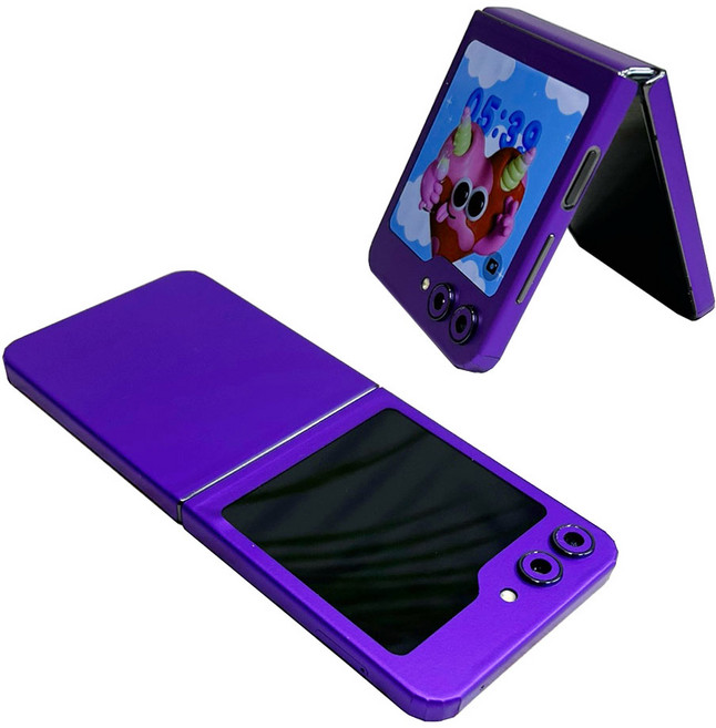 갤럭시 z플립5 크롬 컬러스킨 꾸미기 스티커 후면 풀커버 힌지 보호 필름 테두리 스티커, 크롬일체형_갤럭시Z플립5, 민트, 1개