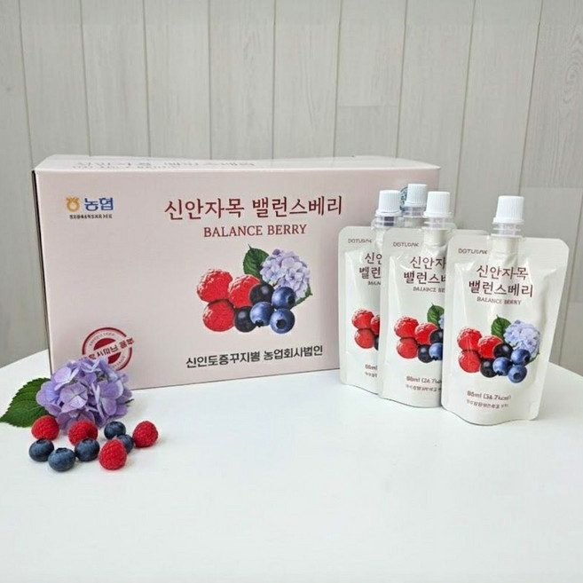 신안자목 밸런스베리 2400ml (80ml x 30포) 꾸지뽕 아로니아 블루베리 하루한포