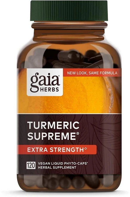 가이아허브 터메릭 슈프림 강황 엑스트라 스트렝스 캡슐 Gaia Herbs Turmeric Supreme, 120정, 1개 - 쿠팡