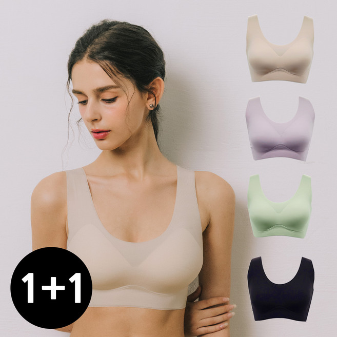 베이직스킨 숨쉬는 쿨에어 러닝형 노와이어 심리스 브라 BSE-Y255 256