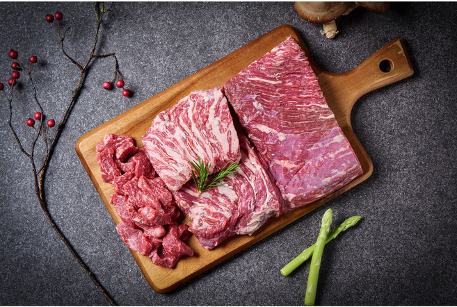 [봉화신덕산한우]봉화 한우 ++등급 양지 국거리용 (냉장) 단품, 2개, 300g