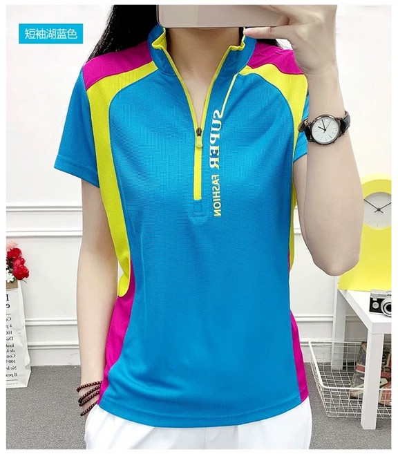 衣貳山 女款短袖運動POLO衫 速乾排汗機能T恤