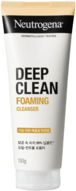 뉴트로지나 딥클린 포밍 클렌저, 100g, 3개