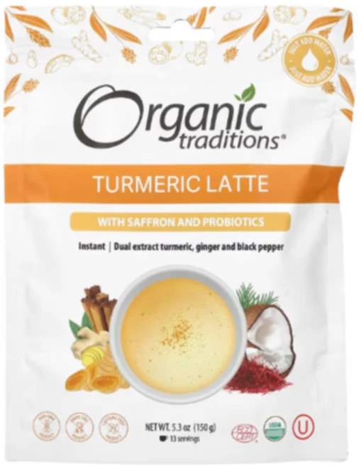 오가닉트레디션 강황 라떼 사프란+유산균+흑후추+계피 분말 150g, 1개 - 쿠팡