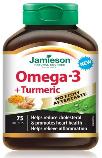 자메이슨 오메가3 터메릭 Jamieson Omega3 + Turmeric 75정, 1개 - 쿠팡