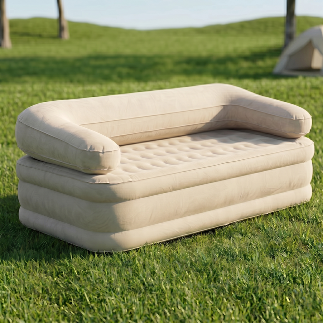 피크닉 에어쇼파 캠핑 에어소파, 베이지